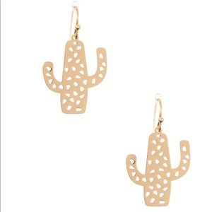 NEW! • Gold Cactus Earrings • 🌵